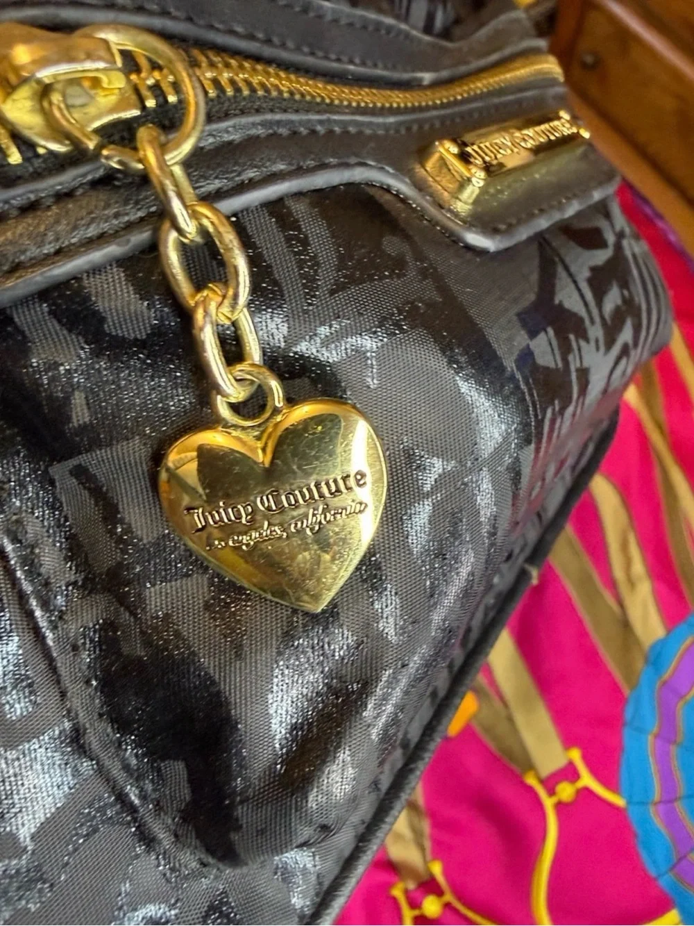 Juicy Couture Ransom Note Metallic Logo Gothic Mini Backpack - LIKE NEW
